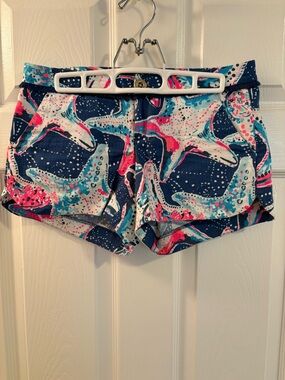Lilly Pulitzer Navy, Pink & Teal Starfish Print Shorts